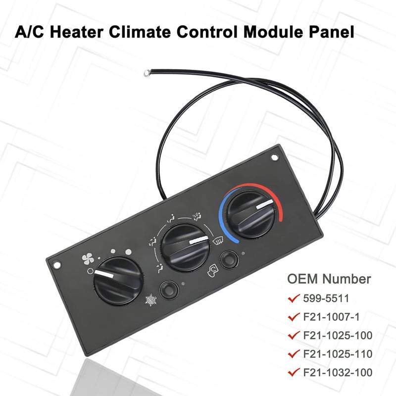MuHize 599-5511 A/C Climate Control Module Panel, AC Control Panel Switch for Kenworth W900 T800 T600A C500 T300 2002-2006 OE# 599-5511, F21-1007-1, F21-1025-110 - Image 3